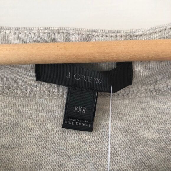 NEW ✨ J.Crew Grey Velvet Bow Keyhole Top XXS - Picture 6 of 8